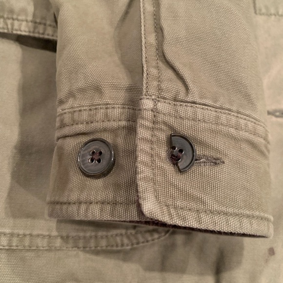 Lands’ End olive flannel-lined women’s barn jacket size L 14-16 🌳🌳🌳🌳🌳🌳⛰️⛰️⛰️⛰️⛰️ - Picture 5 of 12